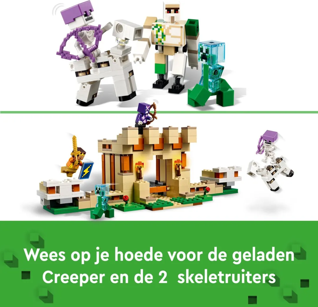 LEGO Minecraft IJzergolemfort 21250 - 868 Stukken
