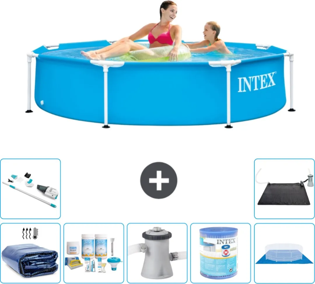 Intex 28205NP-Blauw Rond Frame Zwembad 244cm
