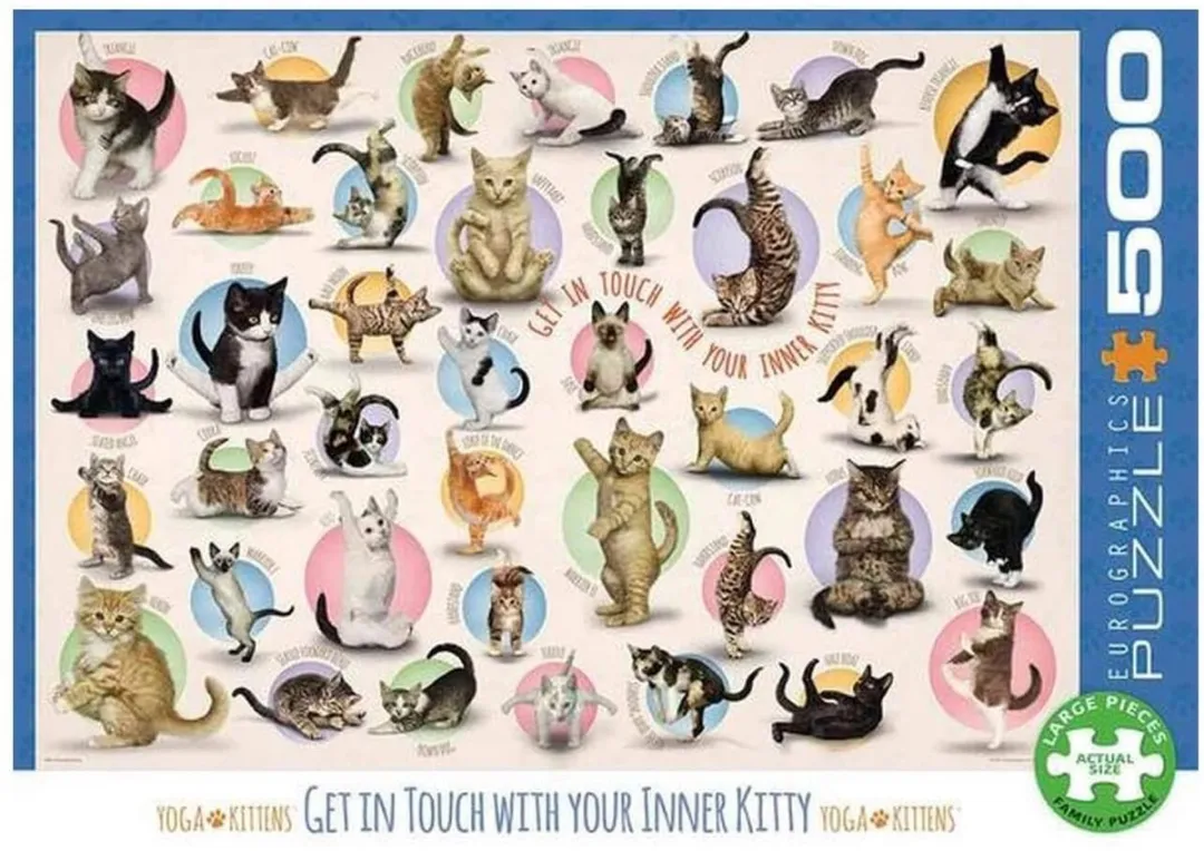 Eurographics Yoga Kittens Puzzel 500 Stuks - Meerkleurig