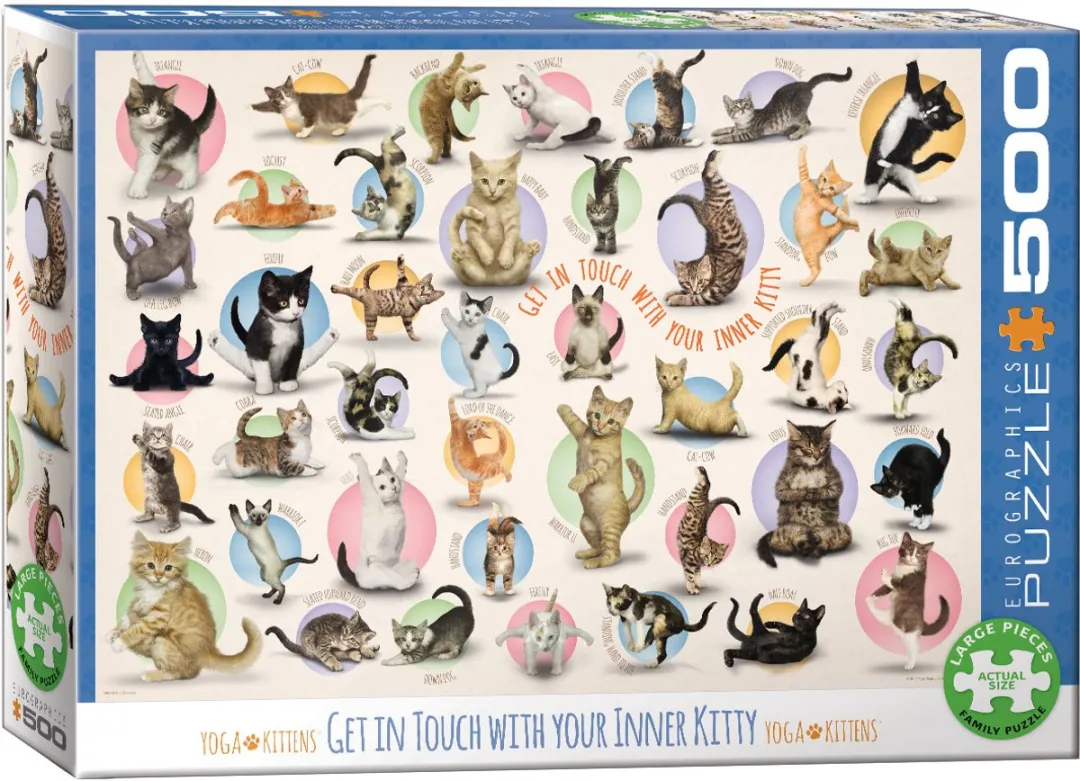 Eurographics Yoga Kittens Puzzel 500 Stuks - Meerkleurig