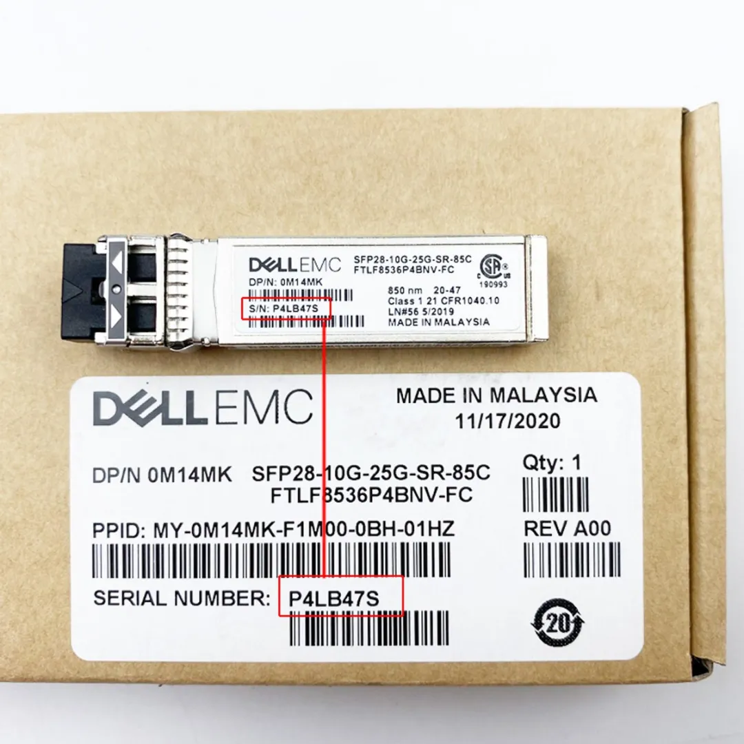Dell SFP28-10G-25G-SR FTLF8536P4BNV-FC Transceiver