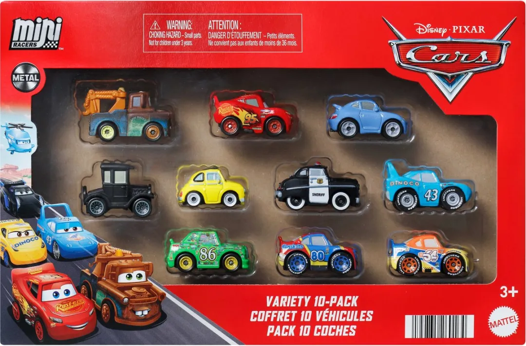 Mattel Disney Cars Mini Racers JBH06 - 10 Stuks - Meerkleurig