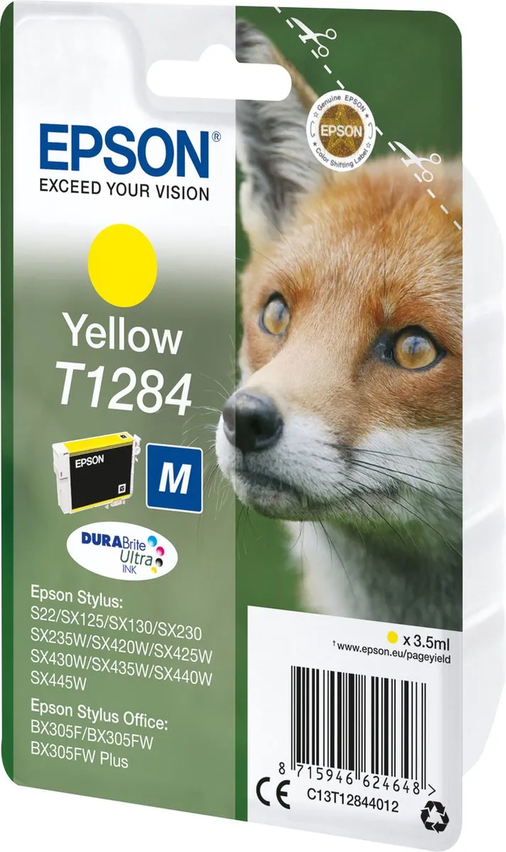Epson T1284 Geel Inktcartridge C13T12844011