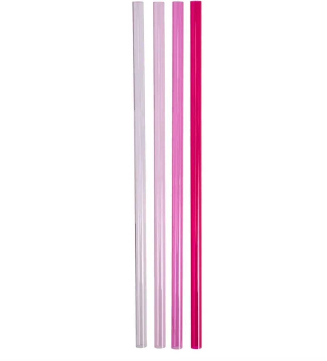 Stanley Quencher Roze Herbruikbare RVS Rietjes 4 Stuks