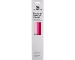 Stanley Quencher Roze Herbruikbare RVS Rietjes 4 Stuks