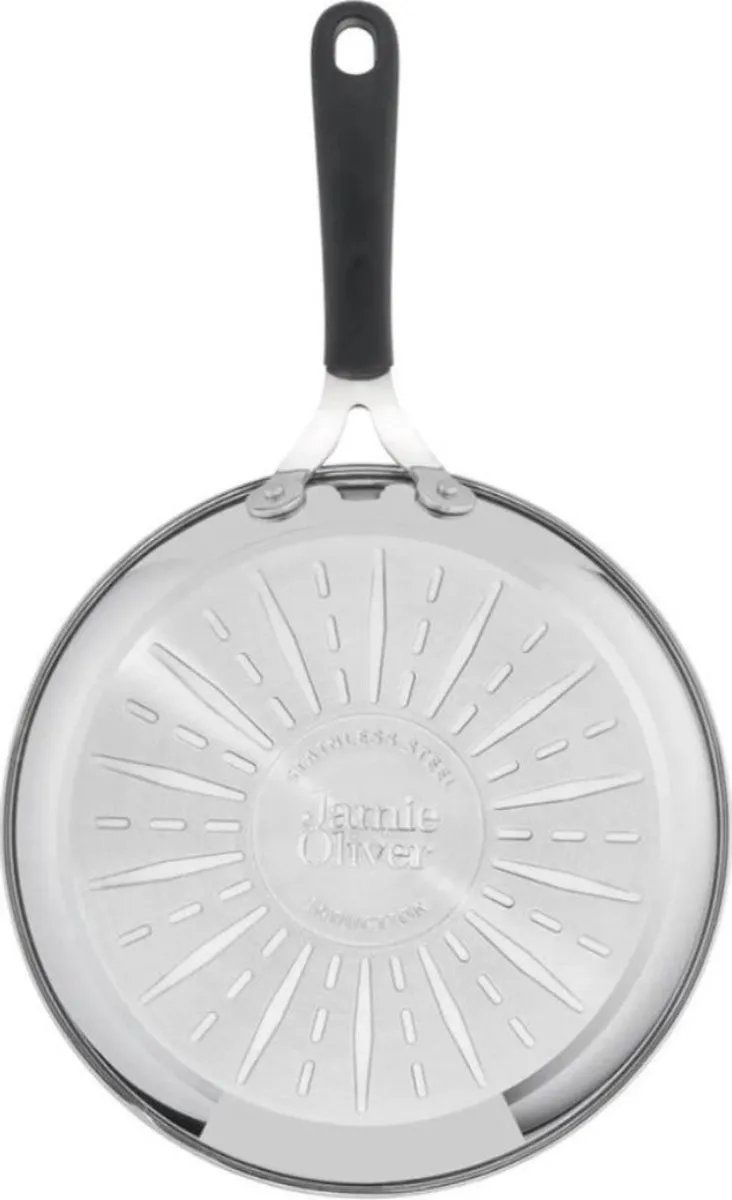 Jamie Oliver by Tefal Pannenset Koekenpannen Ø24+28cm - Inductie - RVS - Zilver