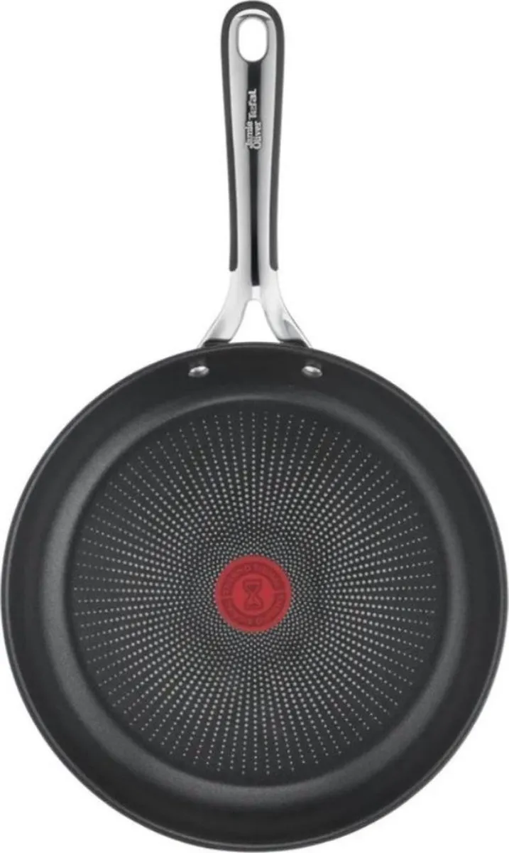 Jamie Oliver by Tefal Pannenset Koekenpannen Ø24+28cm - Inductie - RVS - Zilver