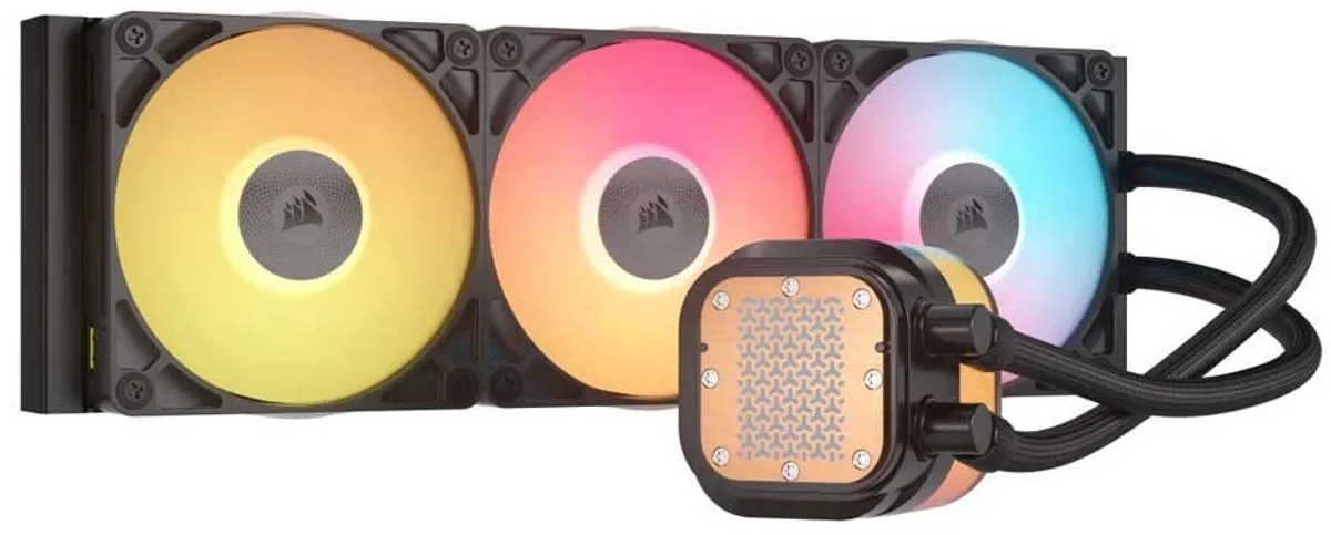 Corsair iCUE Link TITAN 360 RX LCD CPU Koeler - 360mm - 3x RX120 RGB Fans - Zwart