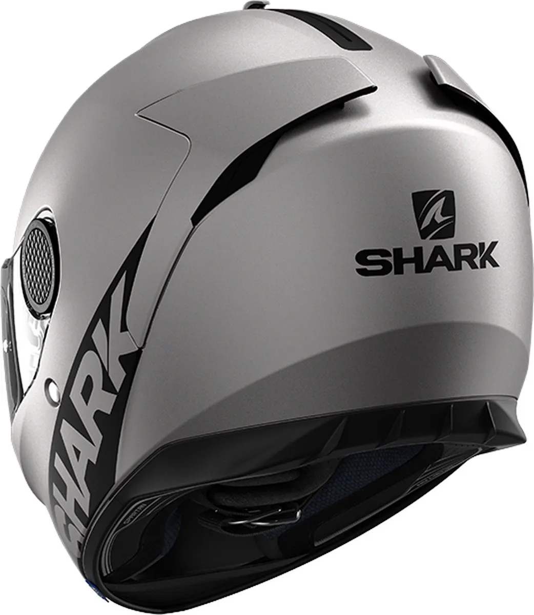 Shark Spartan 1.2 Blank Motorhelm - Mat Antraciet - XL