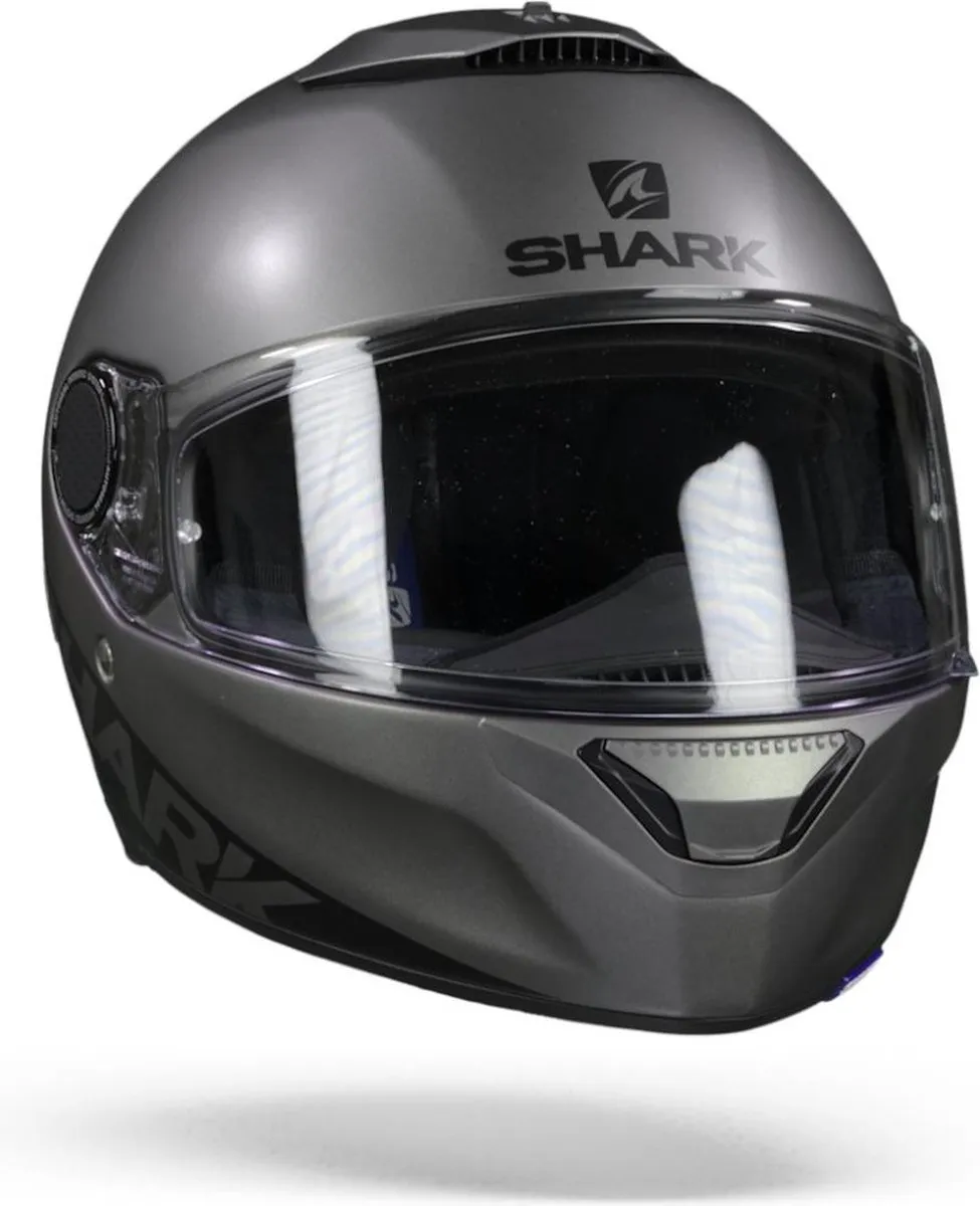 Shark Spartan 1.2 Blank Motorhelm - Mat Antraciet - XL