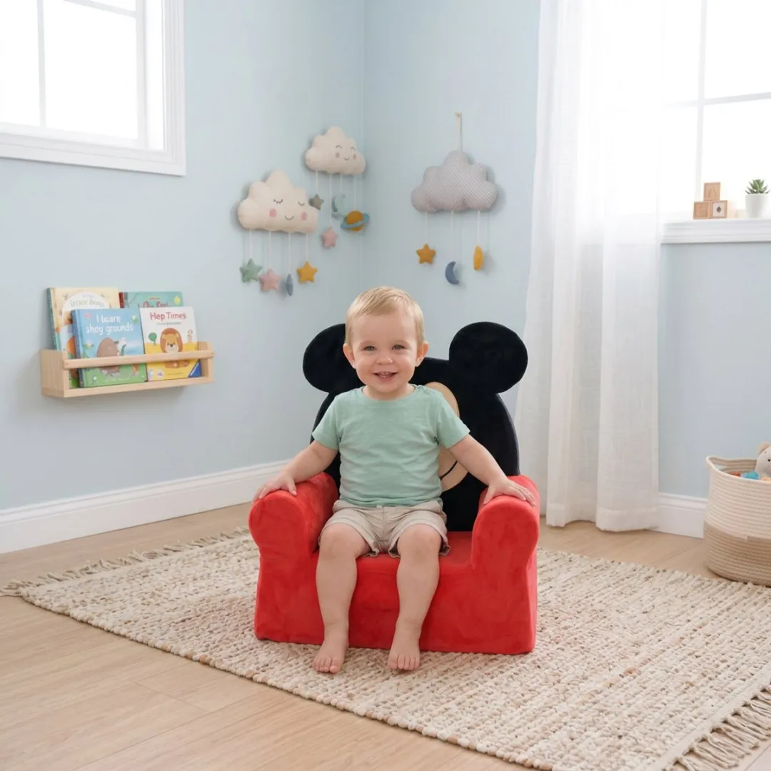 Mickey Mouse Pluche Stoel - 3D