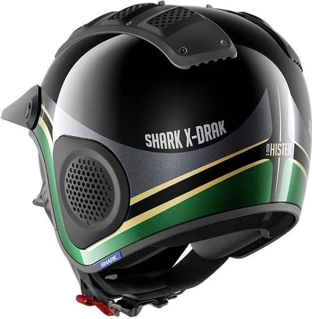 Shark X-Drak Hister Motorhelm - XS - Zwart/antraciet/oranje