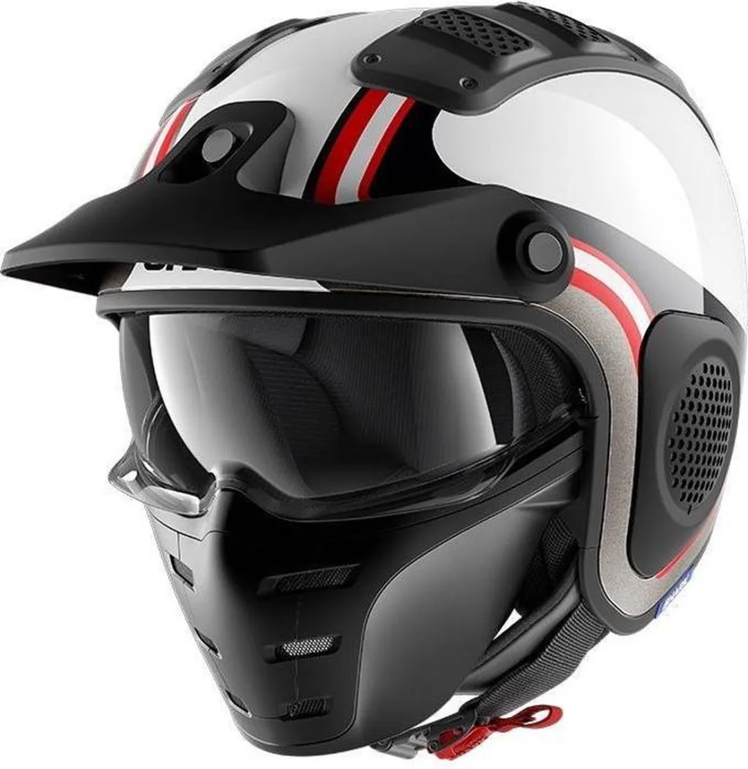 Shark X-Drak Hister Motorhelm - XS - Zwart/antraciet/oranje