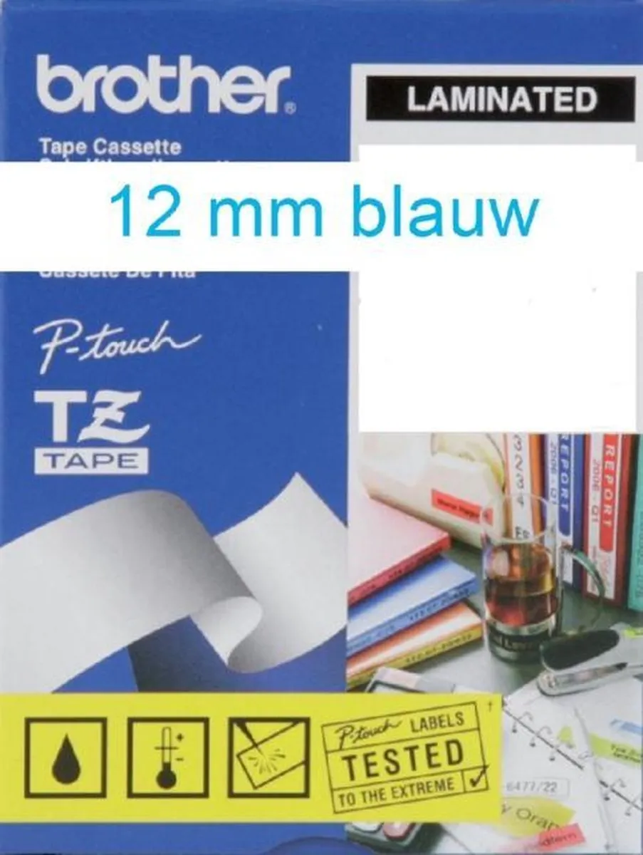 Brother P-touch TZ-233 Labelprinter - Blauw/Wit