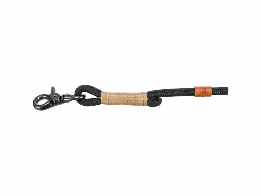 Trixie Nordic Hondenriem Verstelbaar 200x1,3cm - Zwart/Zand - afbeelding 2 van 3