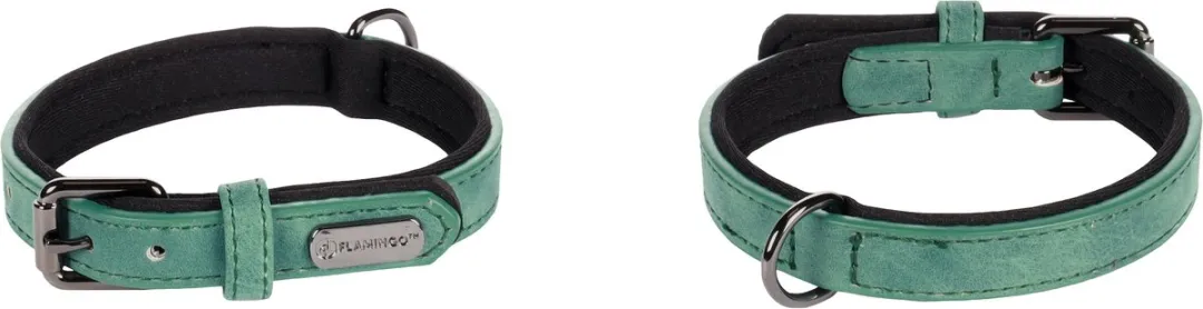 Flamingo Delu Halsband Honden XXL 52-62cm Groen - 30mm