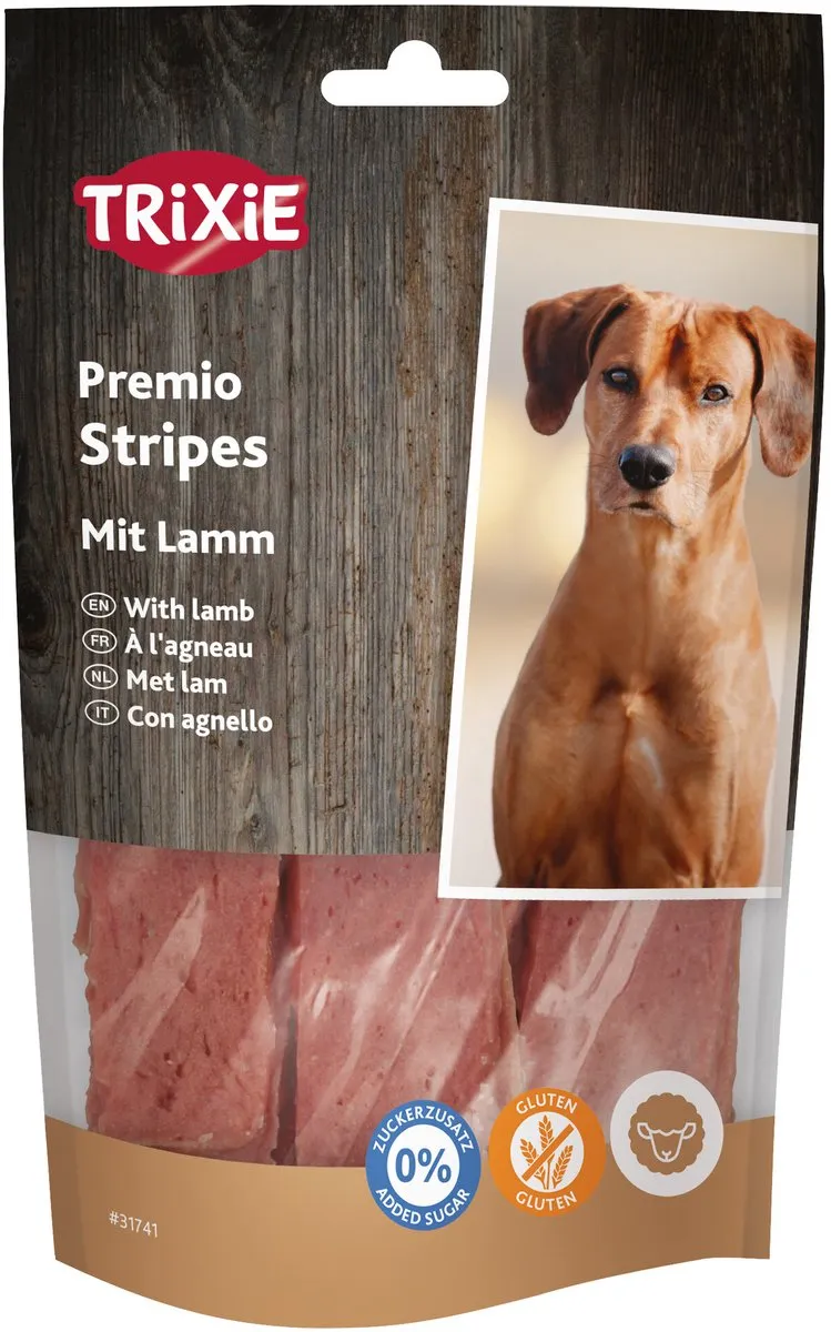 Trixie Premio Lamb Stripes 100g - 10 Stuks - afbeelding 3 van 3