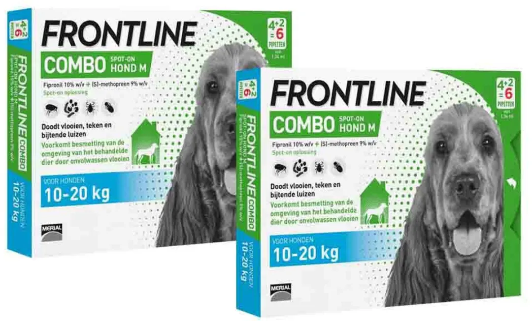 Frontline Combo Spot On Hond 10-20kg - 2x6 Pipetten