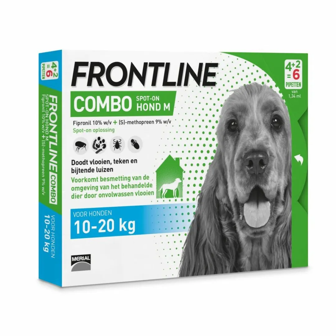 Frontline Combo Spot On Hond 10-20kg - 2x6 Pipetten
