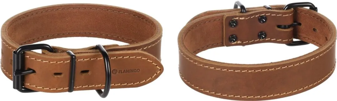Flamingo Montana Halsband Cognac - 58-68cm