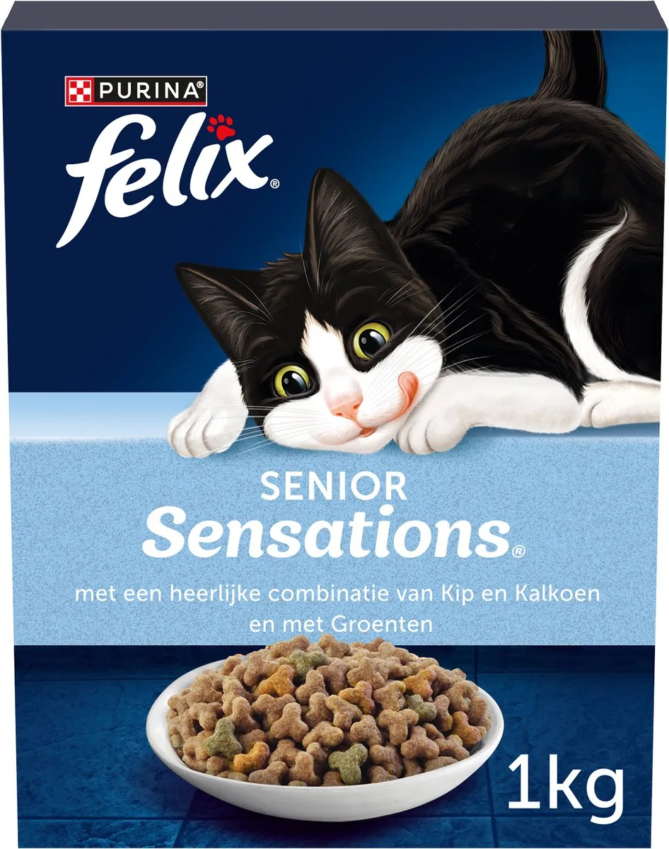 Felix Senior Sensations Kip & Groenten Kattenvoer 1kg