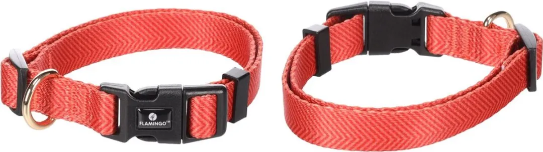 Flamingo Noekie Hond Halsband - Oranje M