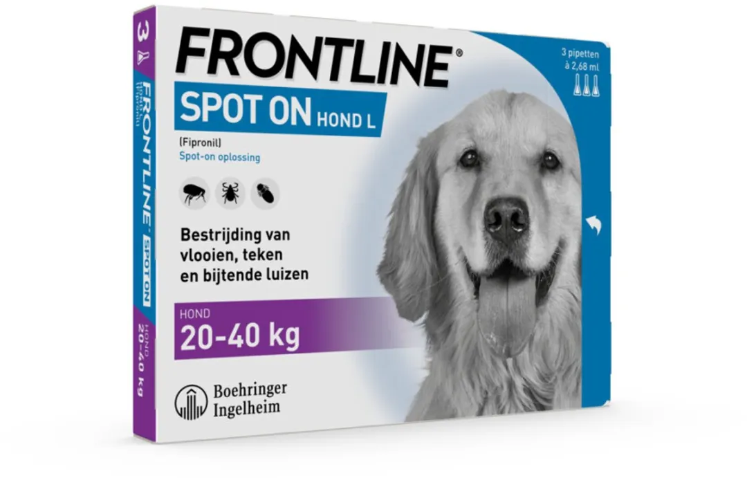 Frontline Spot On Hond L 20-40kg - 2x3 Pipetten