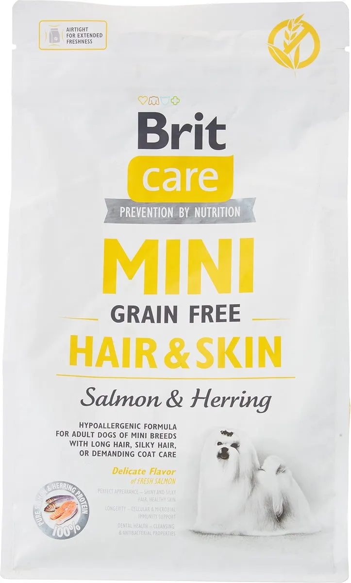 Brit Mini Hair & Skin Volwassen Zalm 2kg