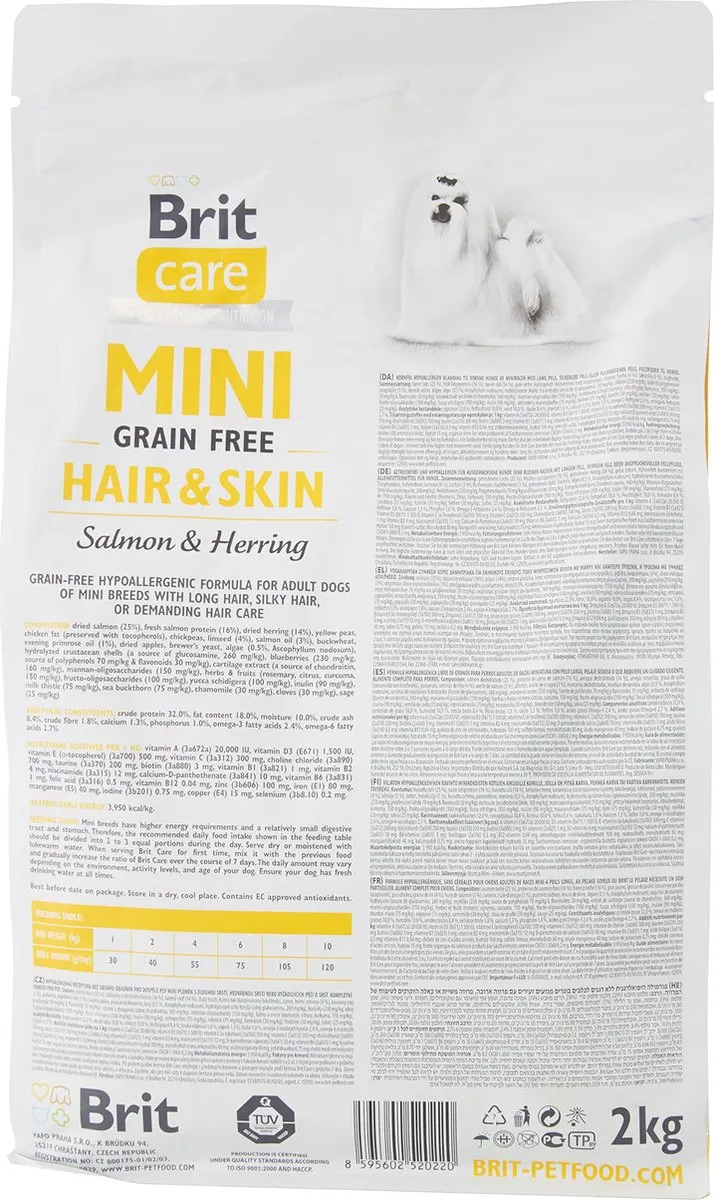 Brit Mini Hair & Skin Volwassen Zalm 2kg