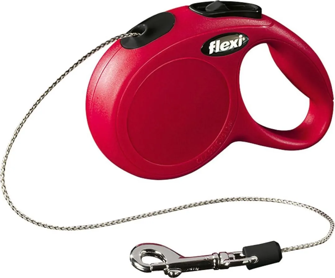 Flexi New Classic Kat Koord XS 3m - Rood - afbeelding 6 van 6