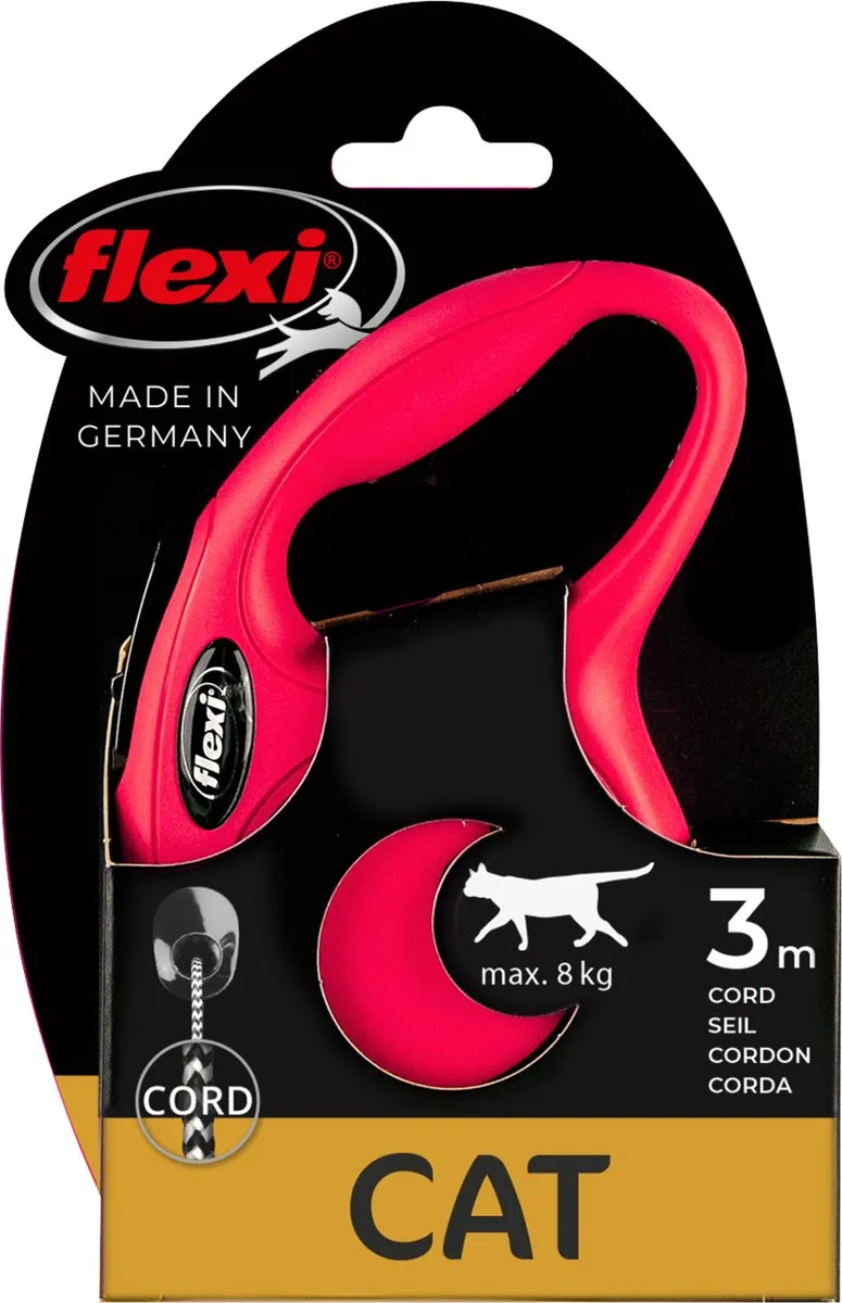Flexi New Classic Kat Koord XS 3m - Rood