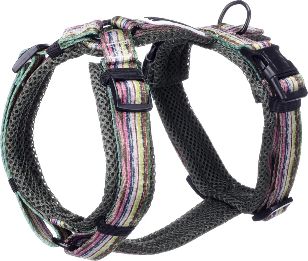 Flamingo Hond Harnas Y-vorm Emerald Groen - Maat S