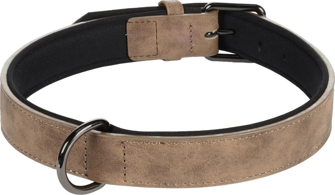 Flamingo Delu Halsband Honden XXL 52-62cm - 30mm - Bruin