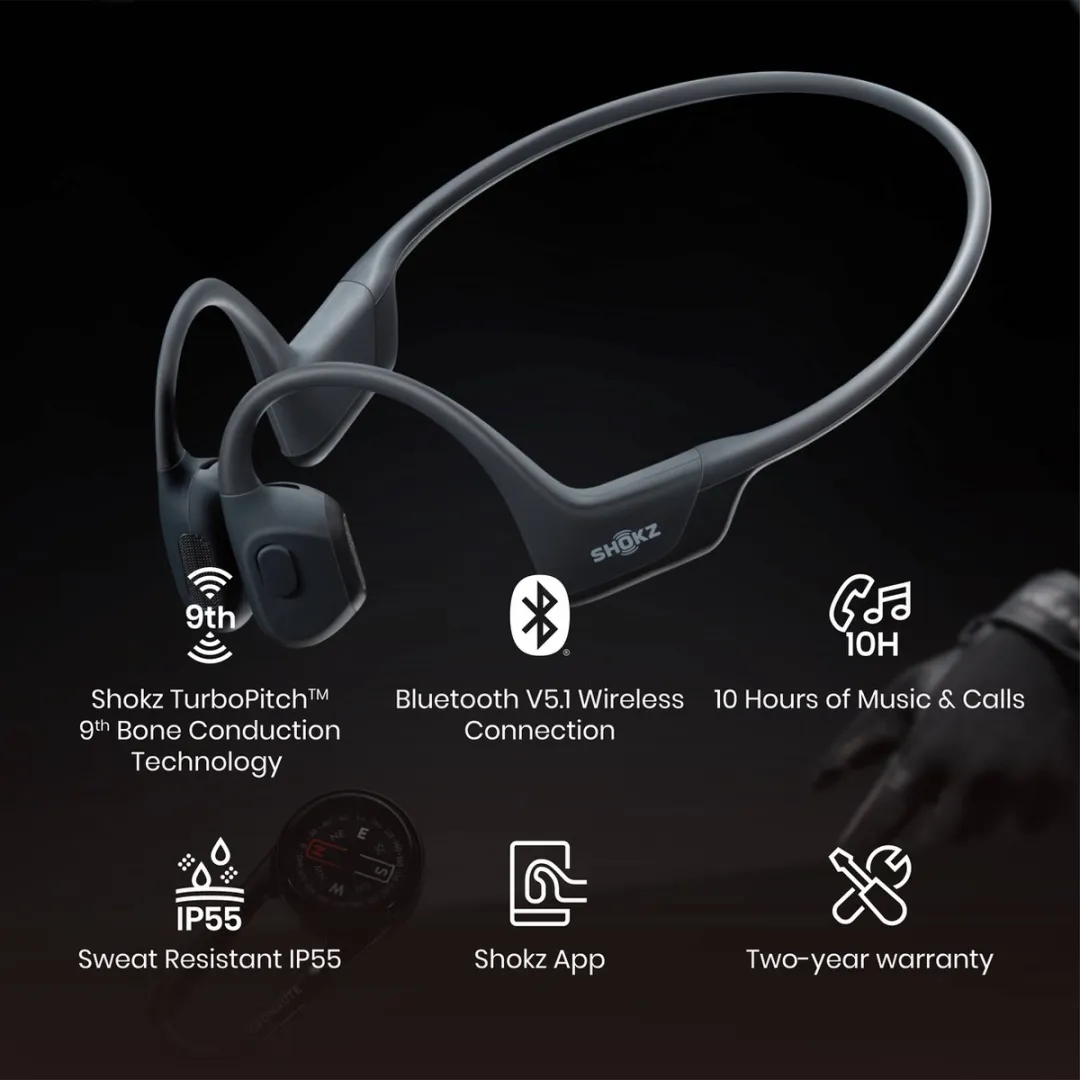 Shokz OpenRun Pro S810BK Sporthoofdtelefoon - Zwart