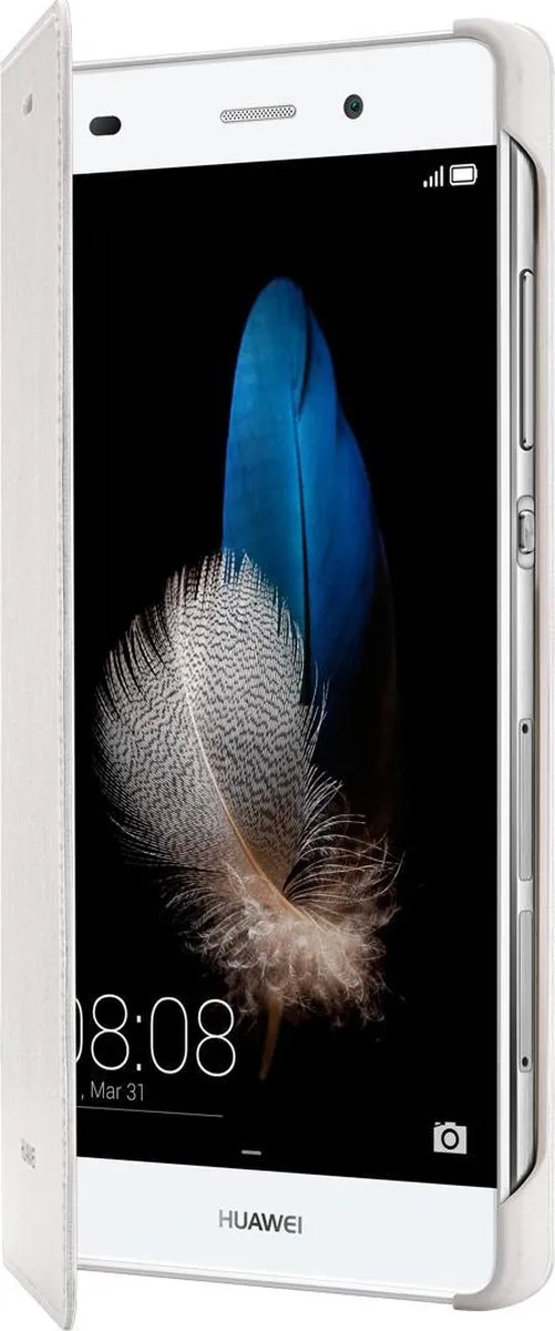 Huawei P8 Lite 2016 Flipcover Leder - Wit
