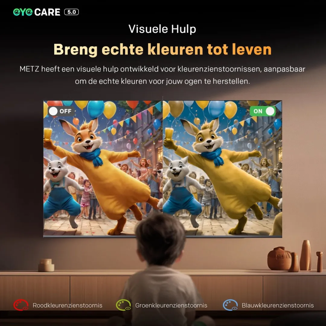 METZ 43MQF7500Z QLED TV 43 inch – 4K UHD – Smart Google TV – HDR10 – Dolby Audio – WiFi – Triple Tuner