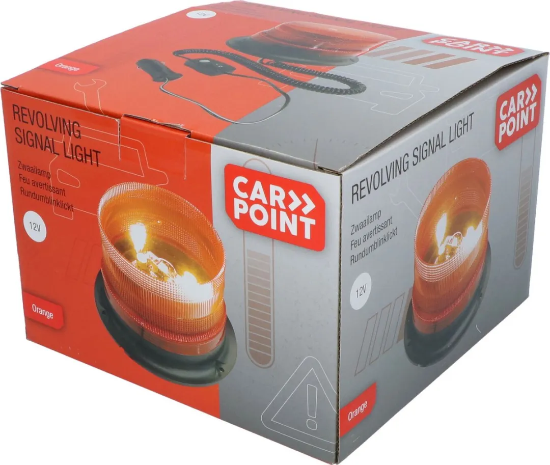 Carpoint Zwaailamp Xenon 12V - 500W - Ø15cm - Oranje