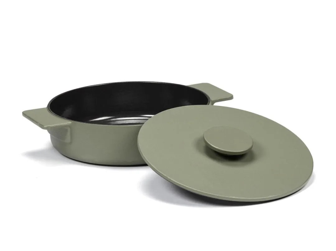 Serax Surface by Sergio Herman Braadpan - Gietijzer 2,6L - Ø26cm - Camogroen