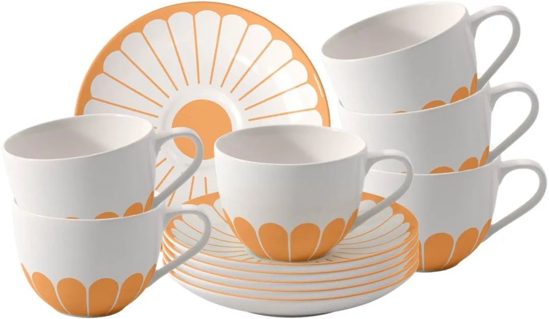 Villeroy & Boch Fleur Couleur Koffietassen Set 6 - 160ml - Blauw