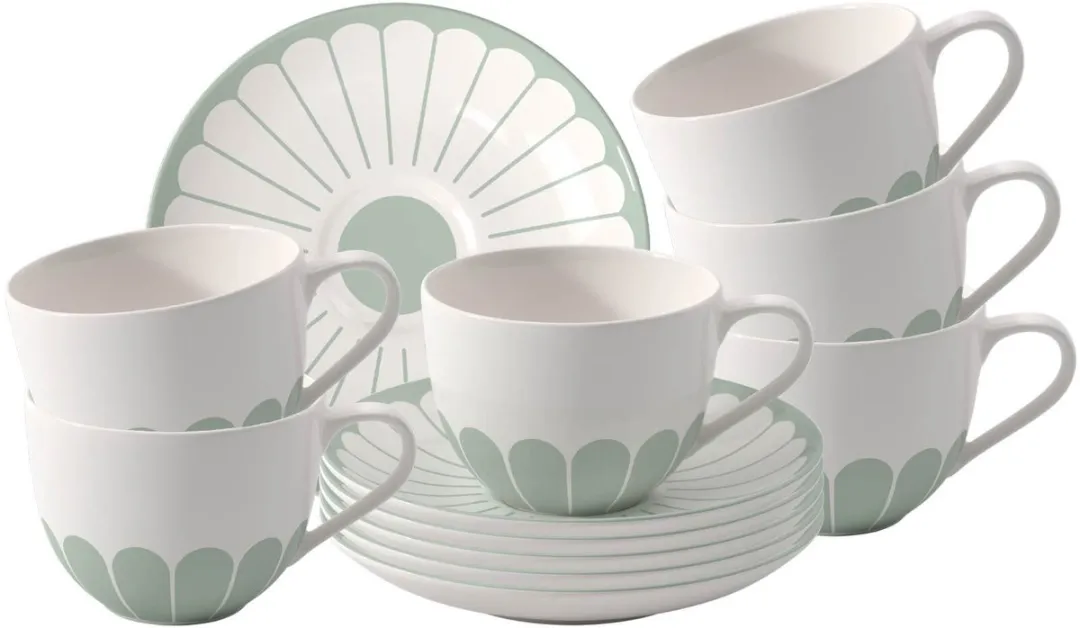 Villeroy & Boch Fleur Couleur Koffietassen Set 6 - 160ml - Blauw