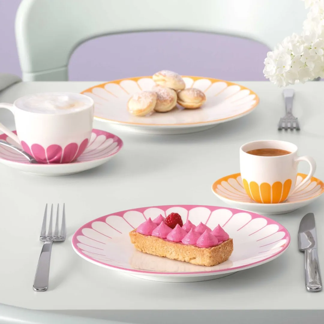Villeroy & Boch Fleur Couleur Koffietassen Set 6 - 160ml - Blauw - afbeelding 6 van 6