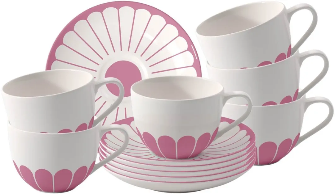 Villeroy & Boch Fleur Couleur Koffietassen Set 6 - 160ml - Blauw