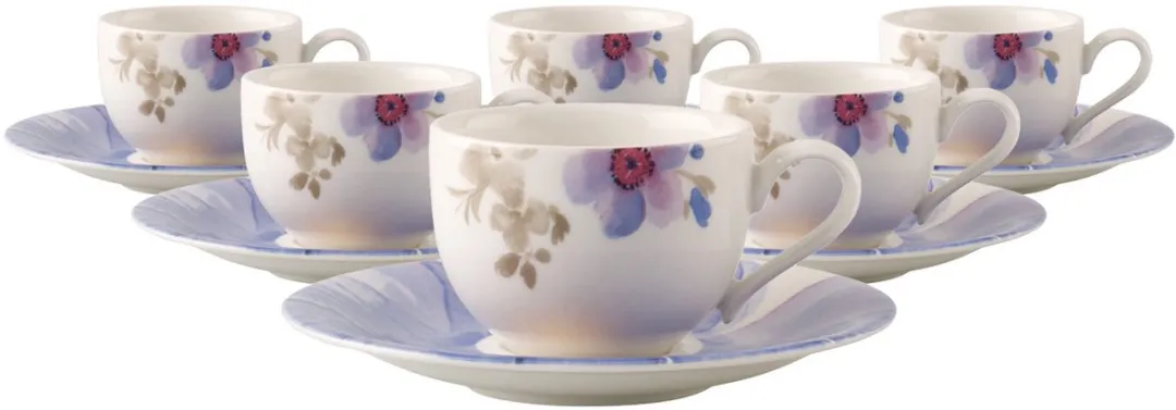 Villeroy & Boch Mariefleur Gris Espressotassen Set 6