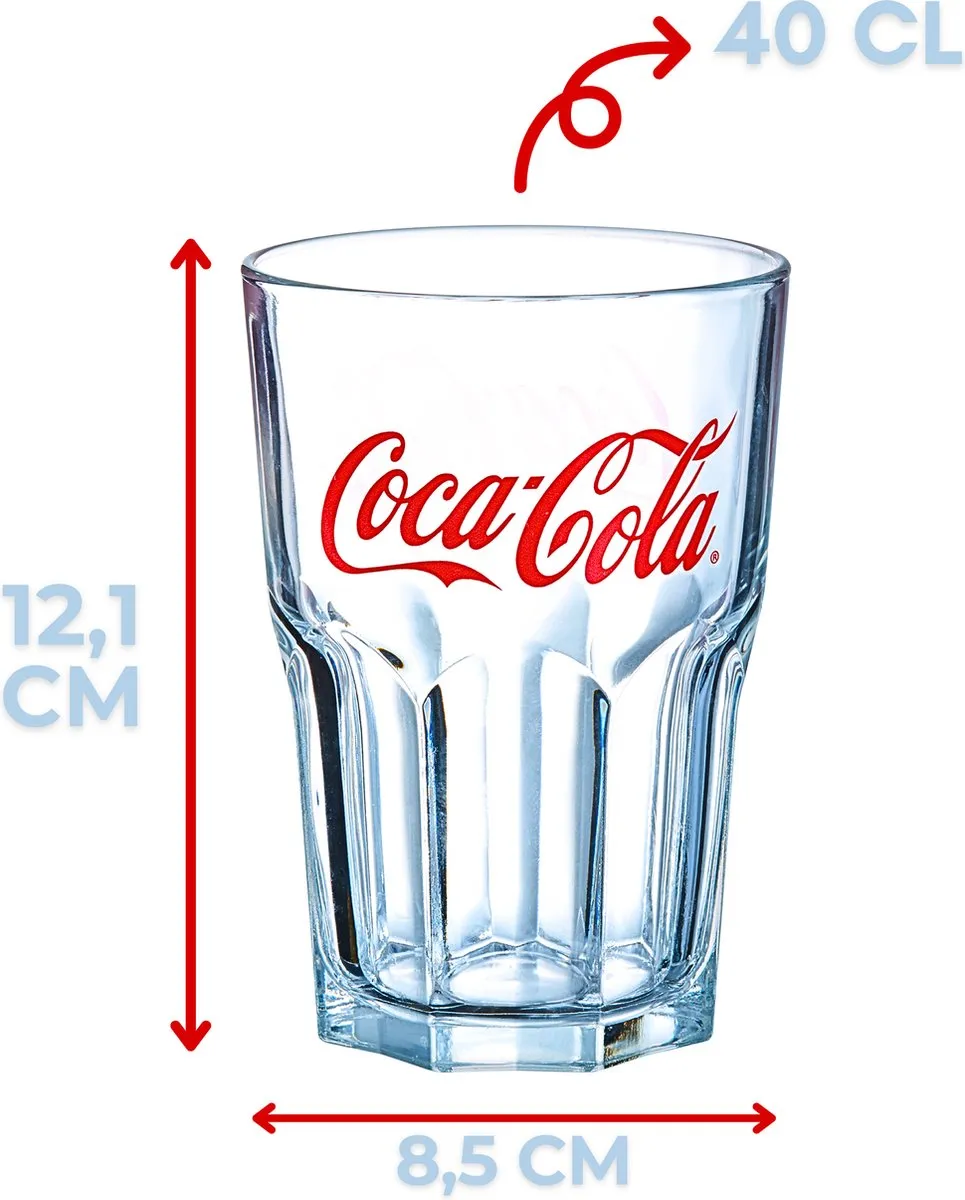 Luminarc Coca Cola Classics Glas 40cl - Transparant