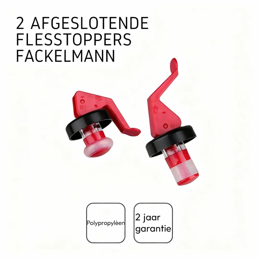 Fackelmann Bar Concept Hendeldoppen 49569 - 2 Stuks - Rood