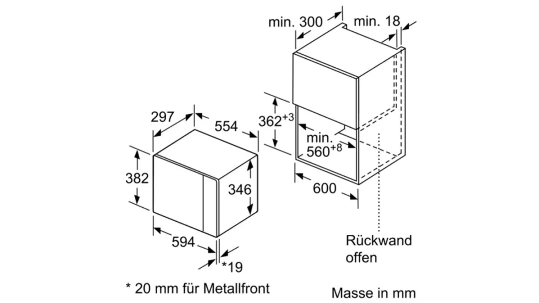 Bosch BEL523MS0 Magnetron met Grill - 800W - Zwart