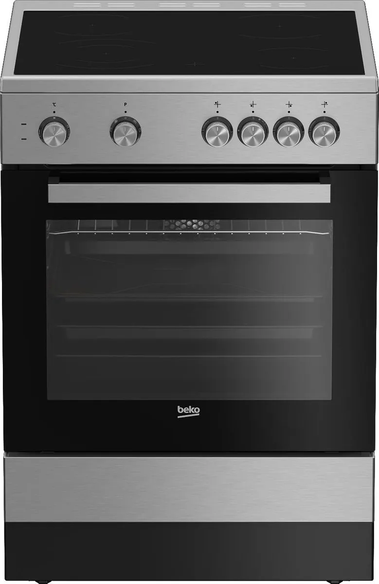 Beko FSM67010GX Keramisch Fornuis 4 Kookzones