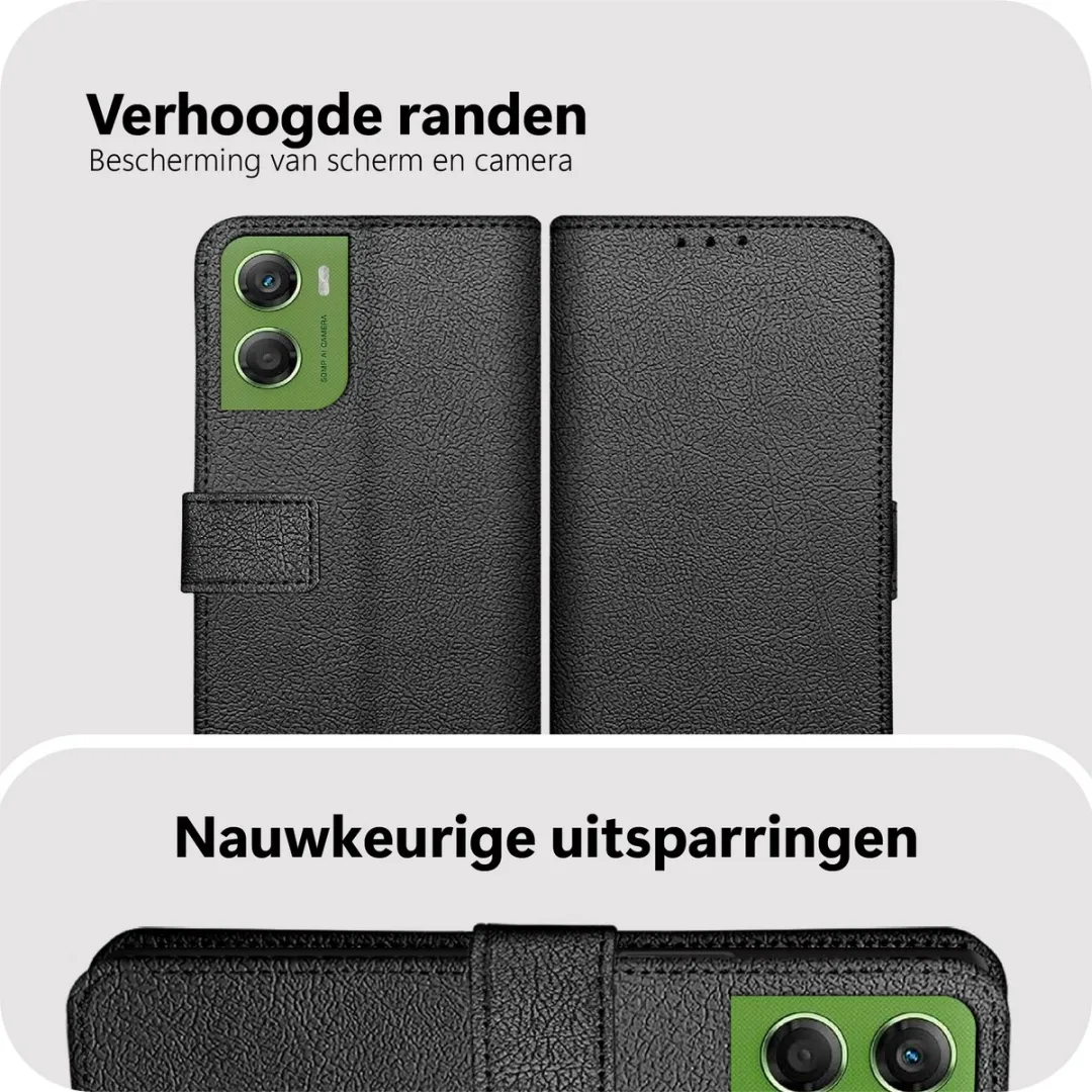 Just in Case Moto G06/G06 Power Bookcase Classic Hoesje - Zwart