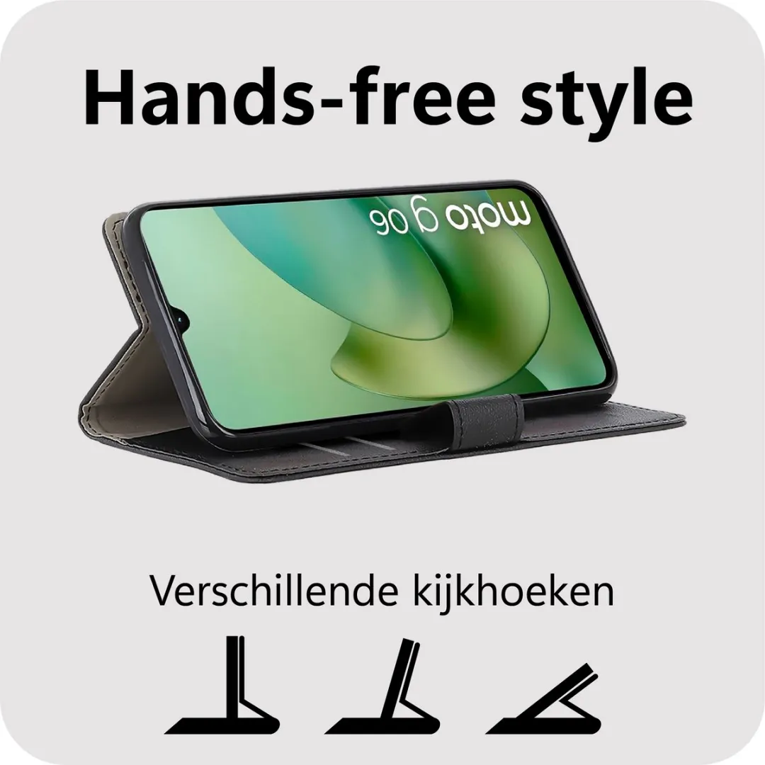 Just in Case Moto G06/G06 Power Bookcase Classic Hoesje - Zwart - afbeelding 6 van 6