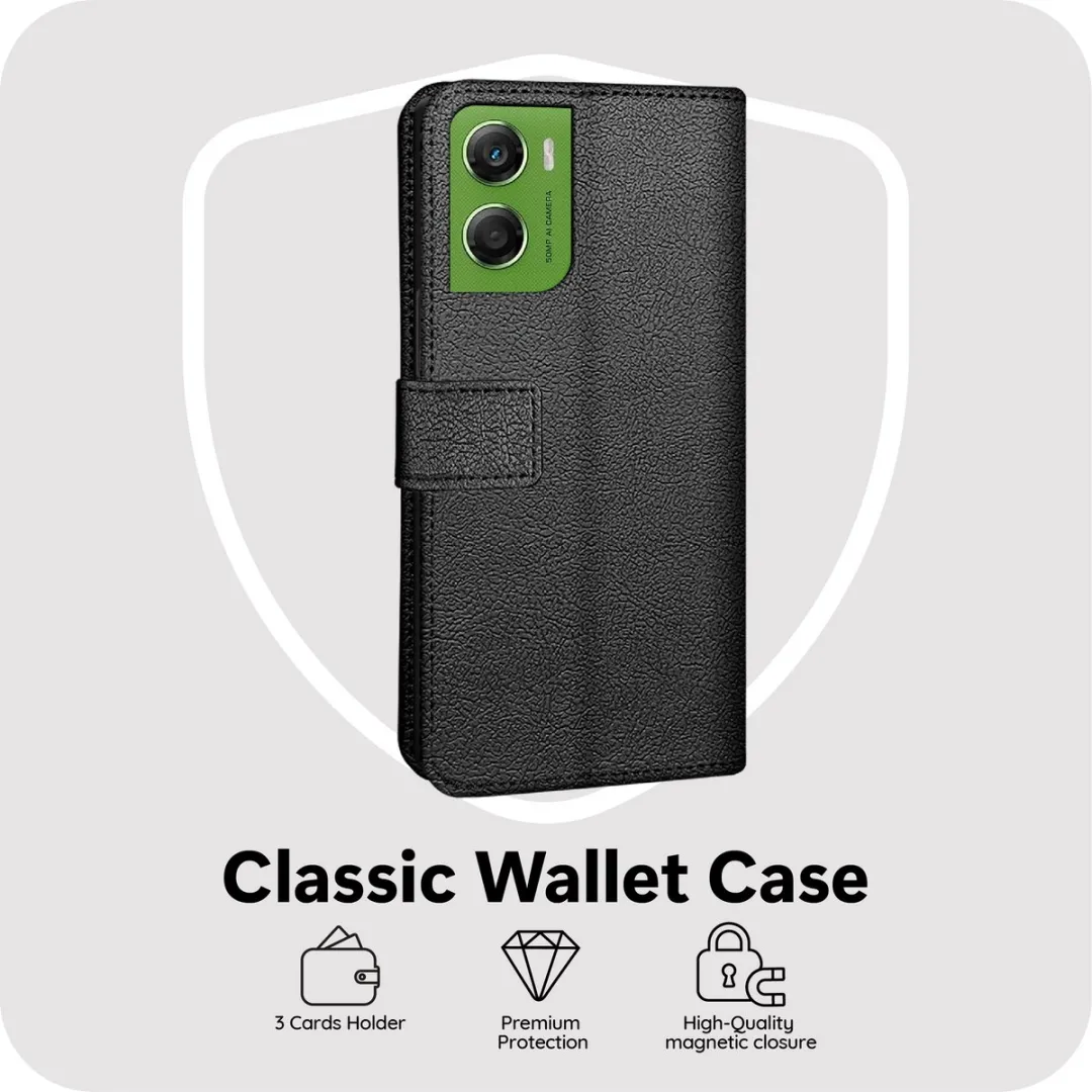 Just in Case Moto G06/G06 Power Bookcase Classic Hoesje - Zwart